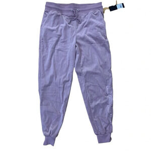 BEBE Sport Plush Joggers Sweatpants Pink NEW WITH TAG Womens Size Large Barbie